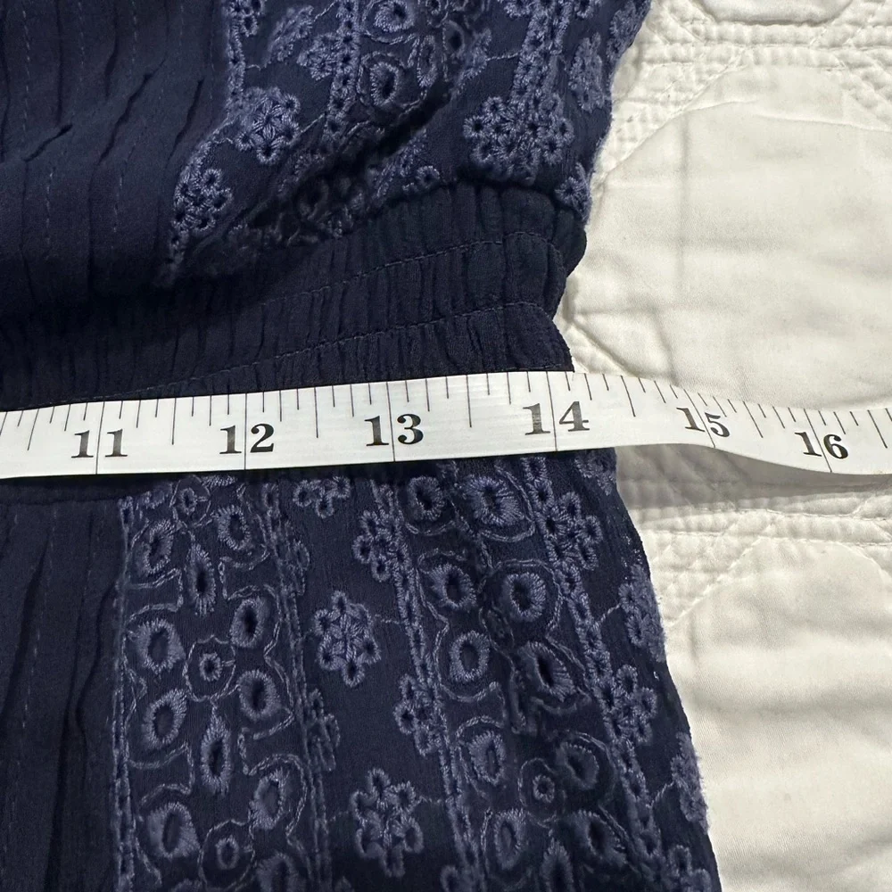 Alice + Olivia Pammy Eyelet Navy Blue - Picture 7 of 9